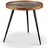 Siena Round Lamp Table - Walnut, Black Marble