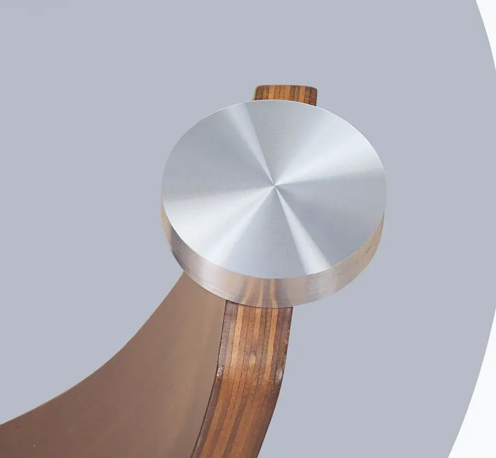 Siena Round Lamp Table with Glass Top - Walnut