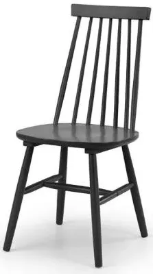 Alassio Spindle Back Dining Chair Set of 2 - Black