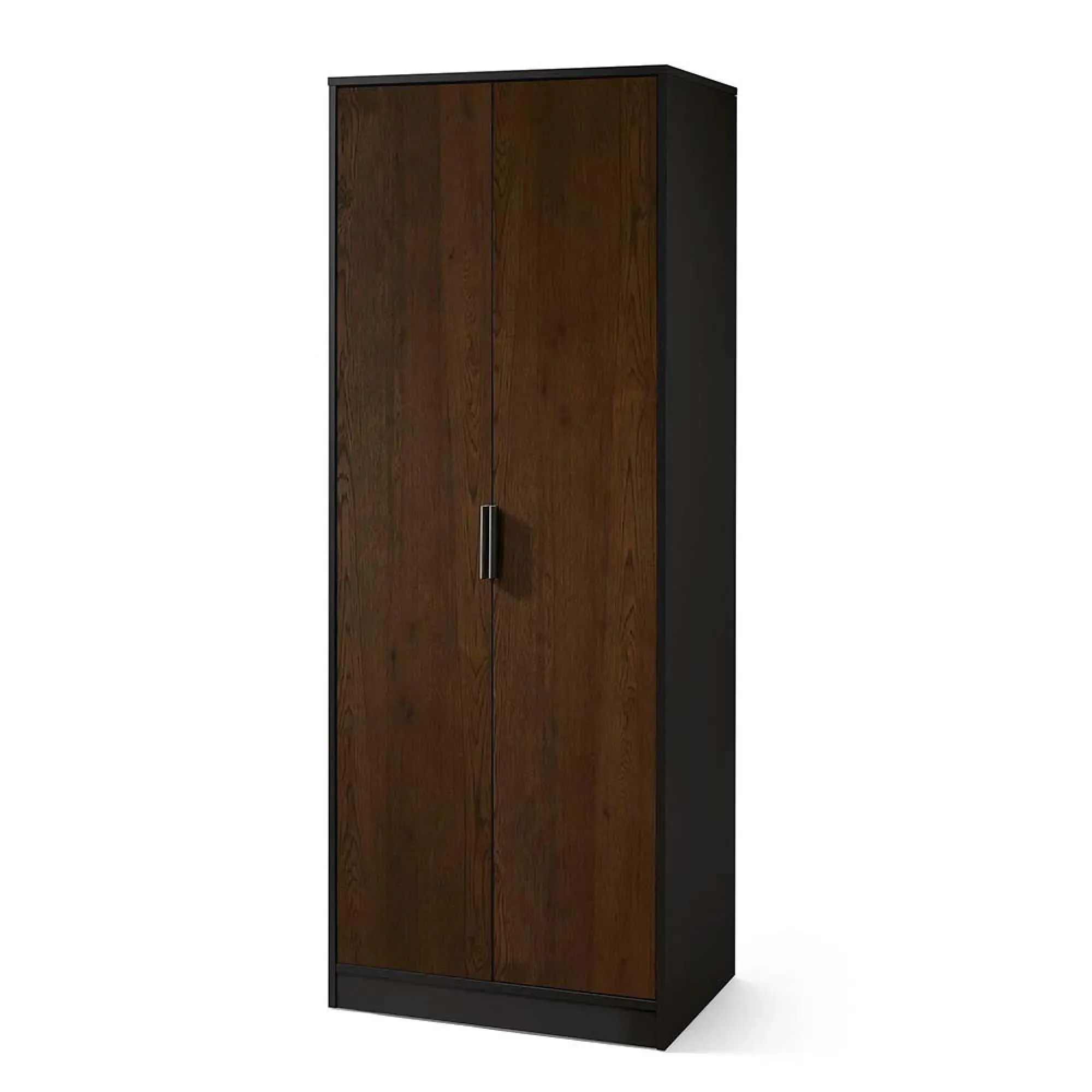 Alba 2 Door Wardrobe - Black, Walnut