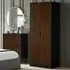 Alba 2 Door Wardrobe - Black, Walnut