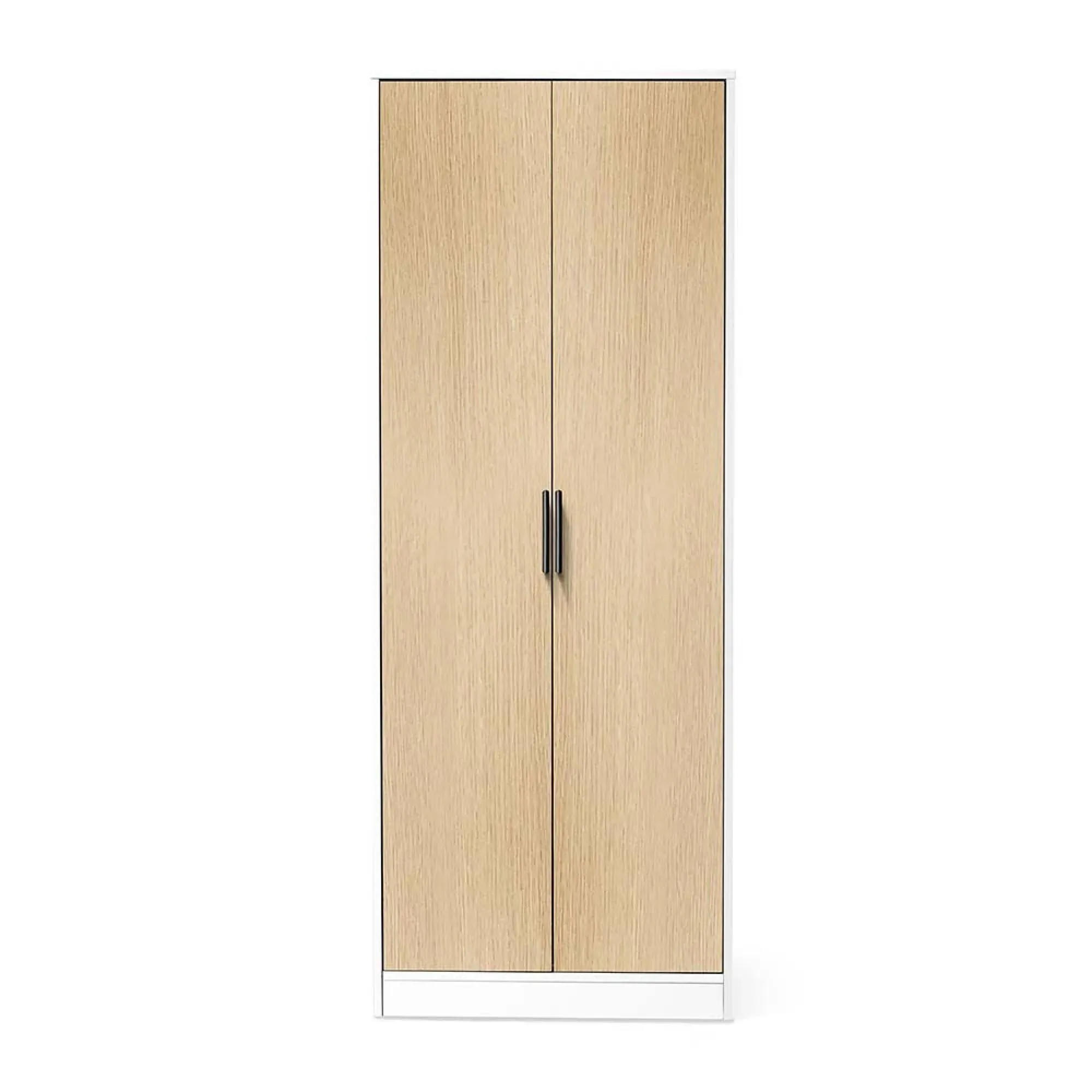Alba 2 Door Wardrobe - White, Oak