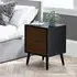 Alba 2 Drawer Bedside Cabinet - Black, Walnut