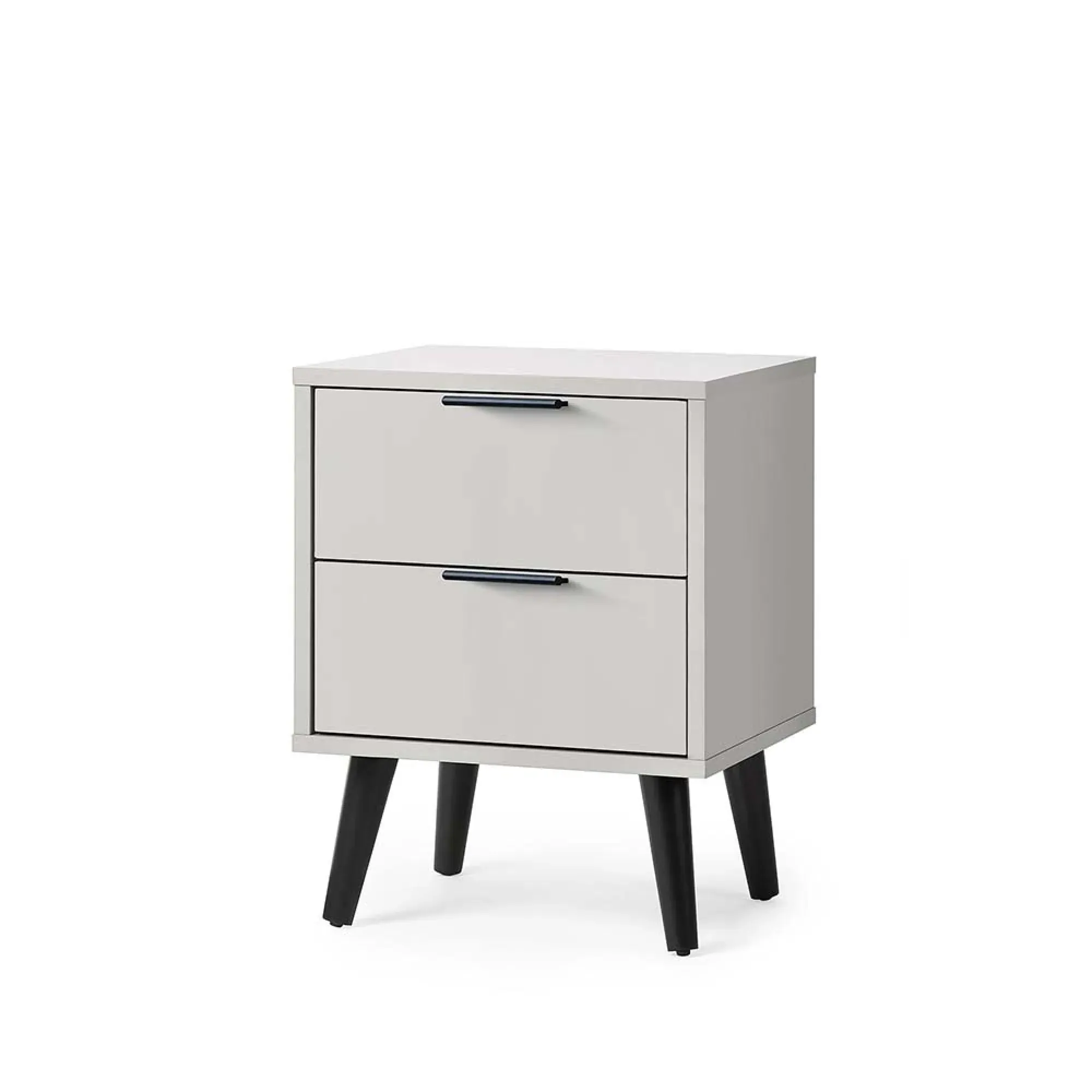 Alba 2 Drawer Bedside Cabinet - Grey