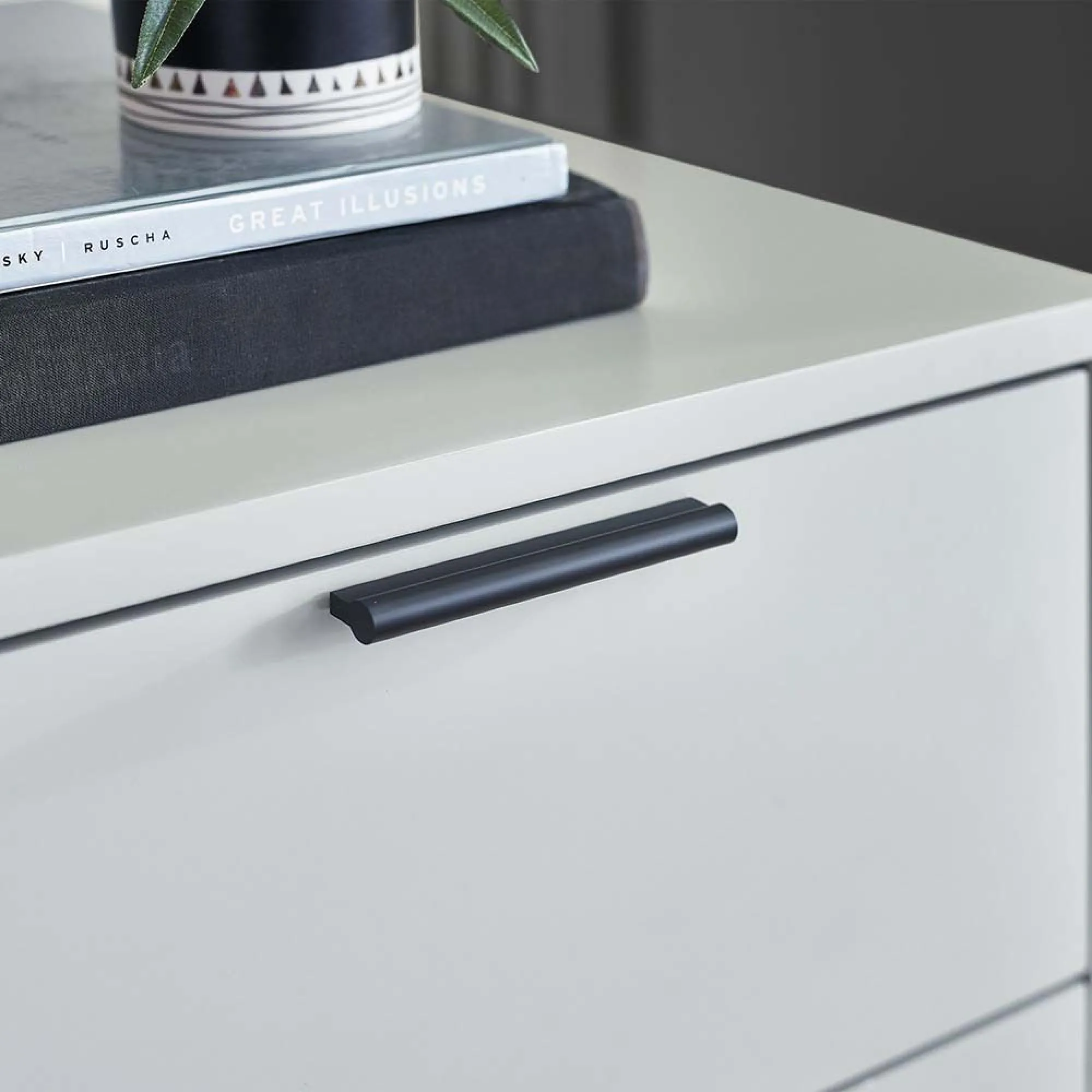 Alba 2 Drawer Bedside Cabinet - Grey