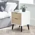Alba 2 Drawer Bedside Cabinet - White, Oak
