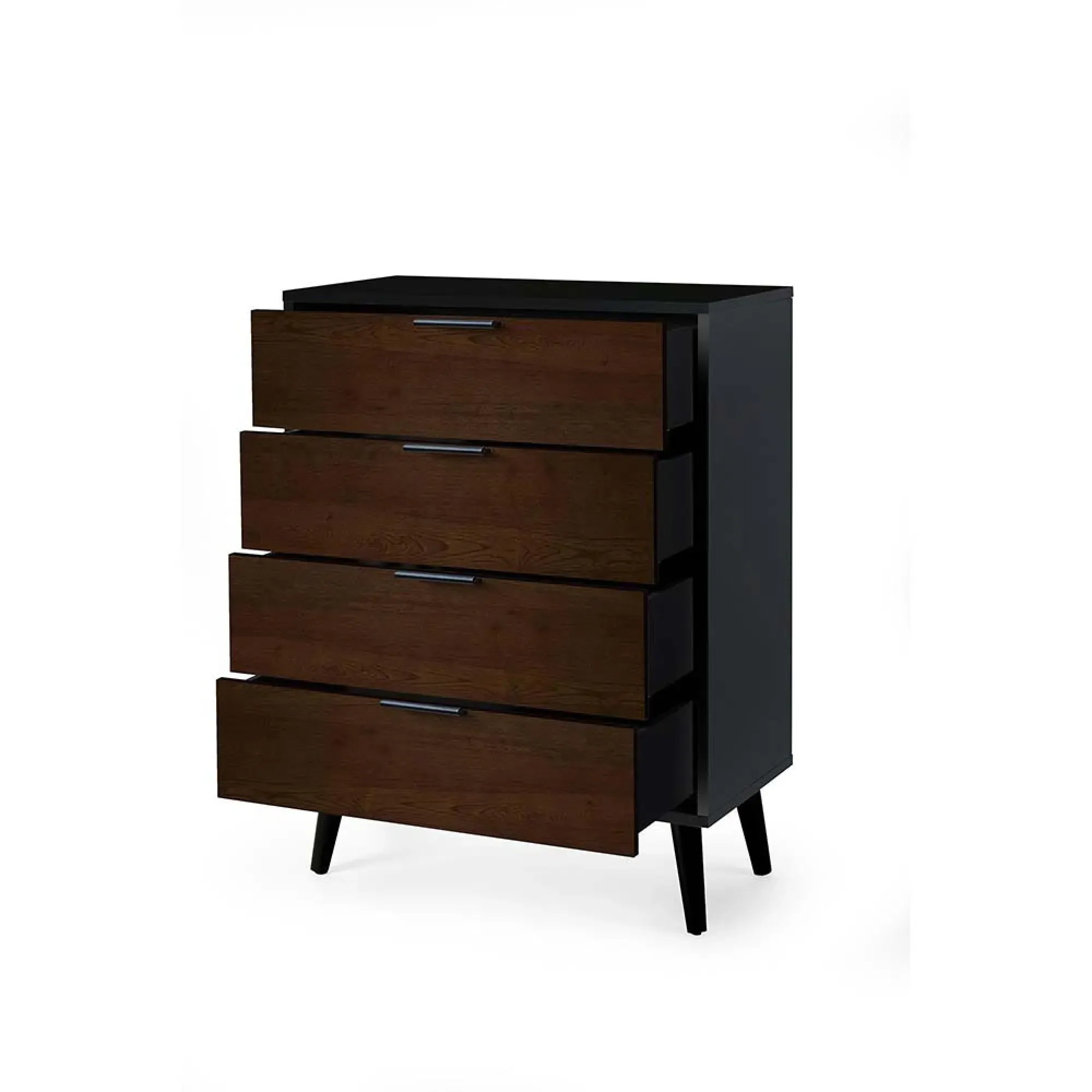 Alba 4 Drawer Chest - Black, Walnut