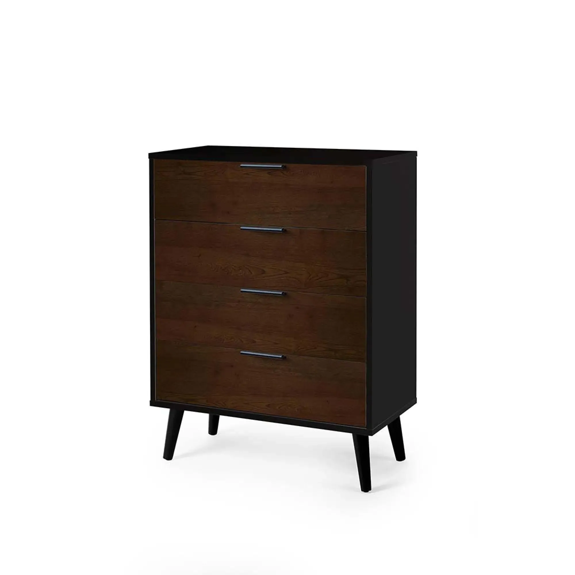 Alba 4 Drawer Chest - Black, Walnut