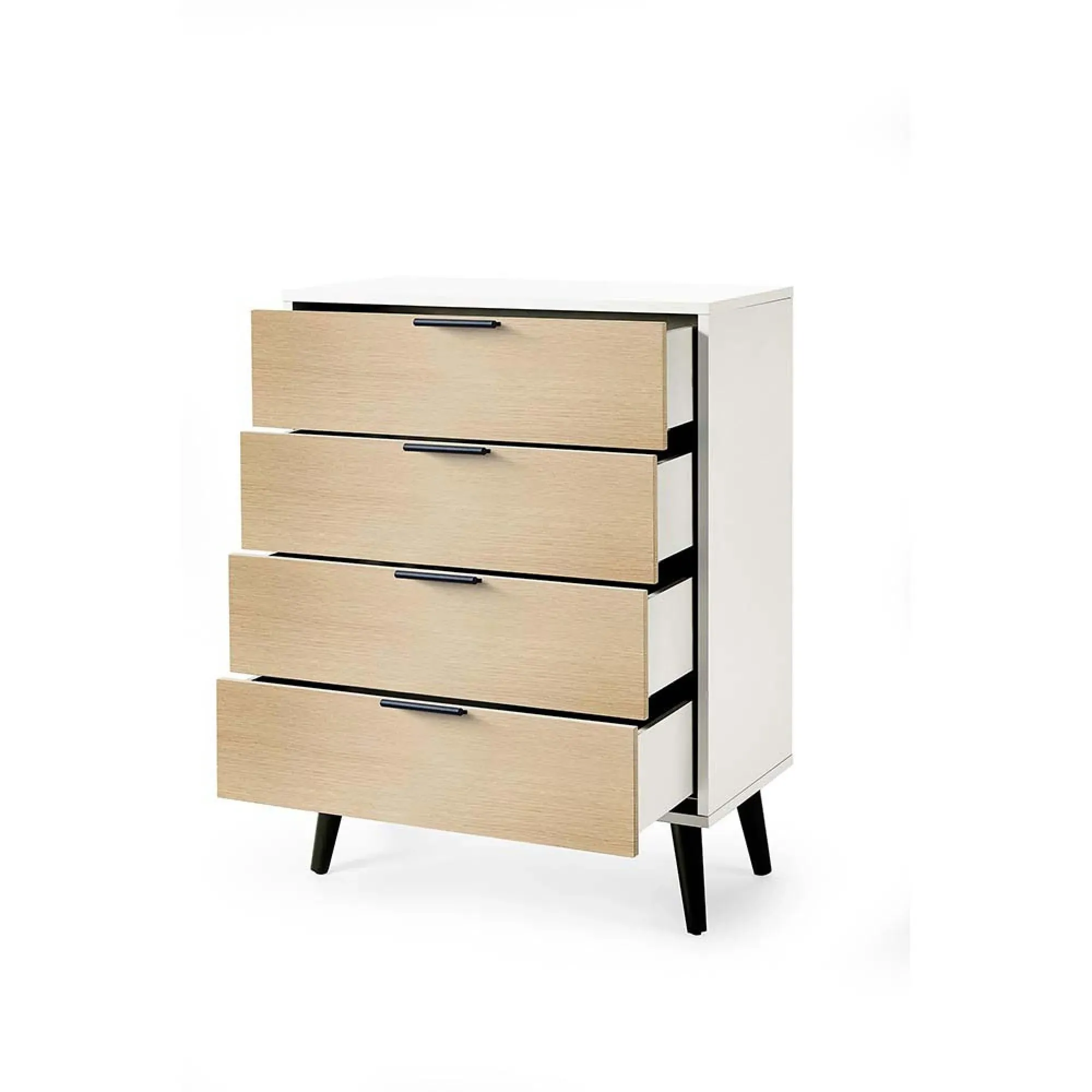 Alba 4 Drawer Chest - White, Oak