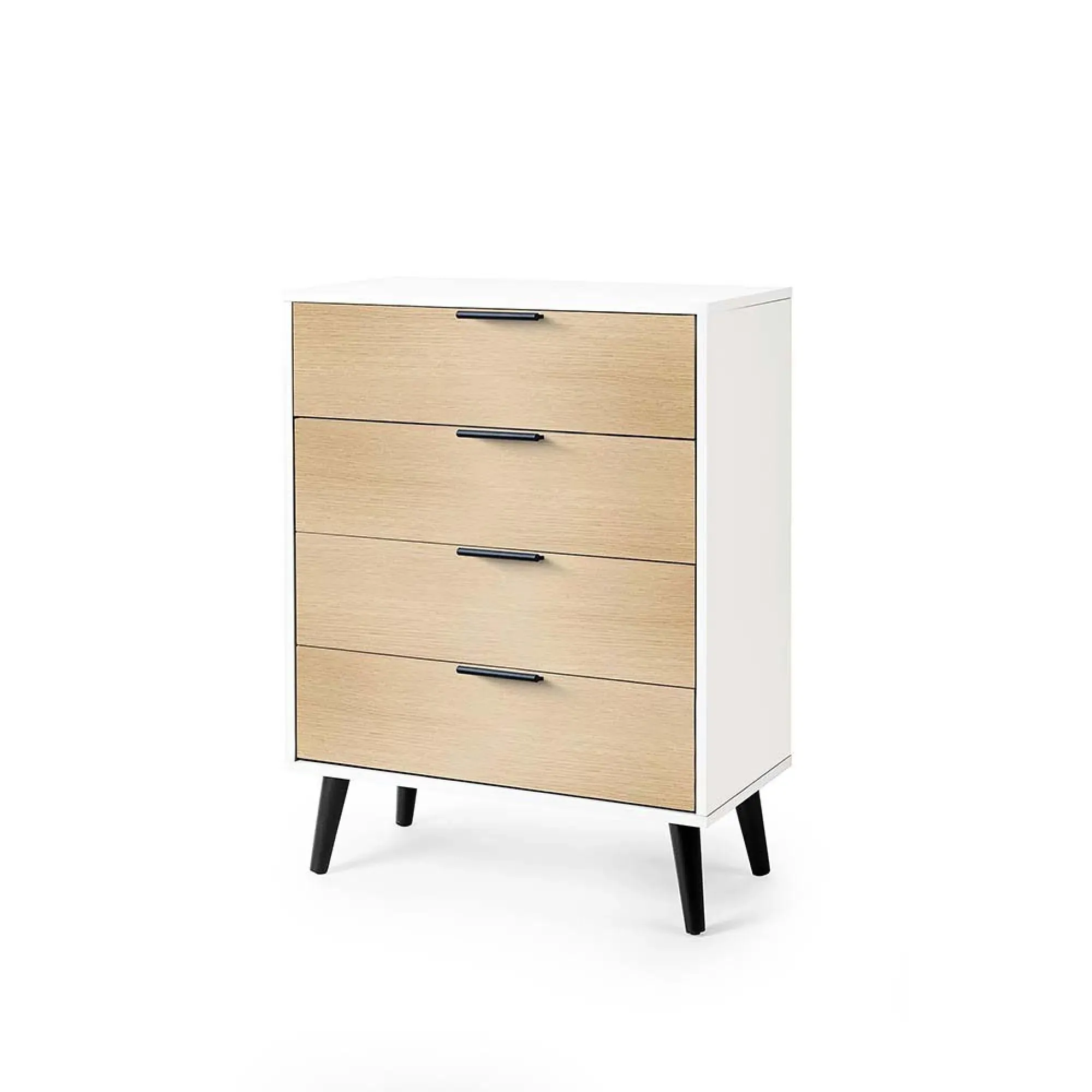 Alba 4 Drawer Chest - White, Oak