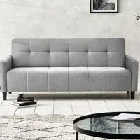 Alfie 3-Seater Sofa Bed with Storage - Grey, Linen