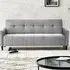 Alfie 3-Seater Sofa Bed with Storage - Grey, Linen