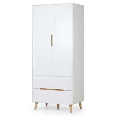 Alicia 2 Door 2 Drawer Wardrobe - White