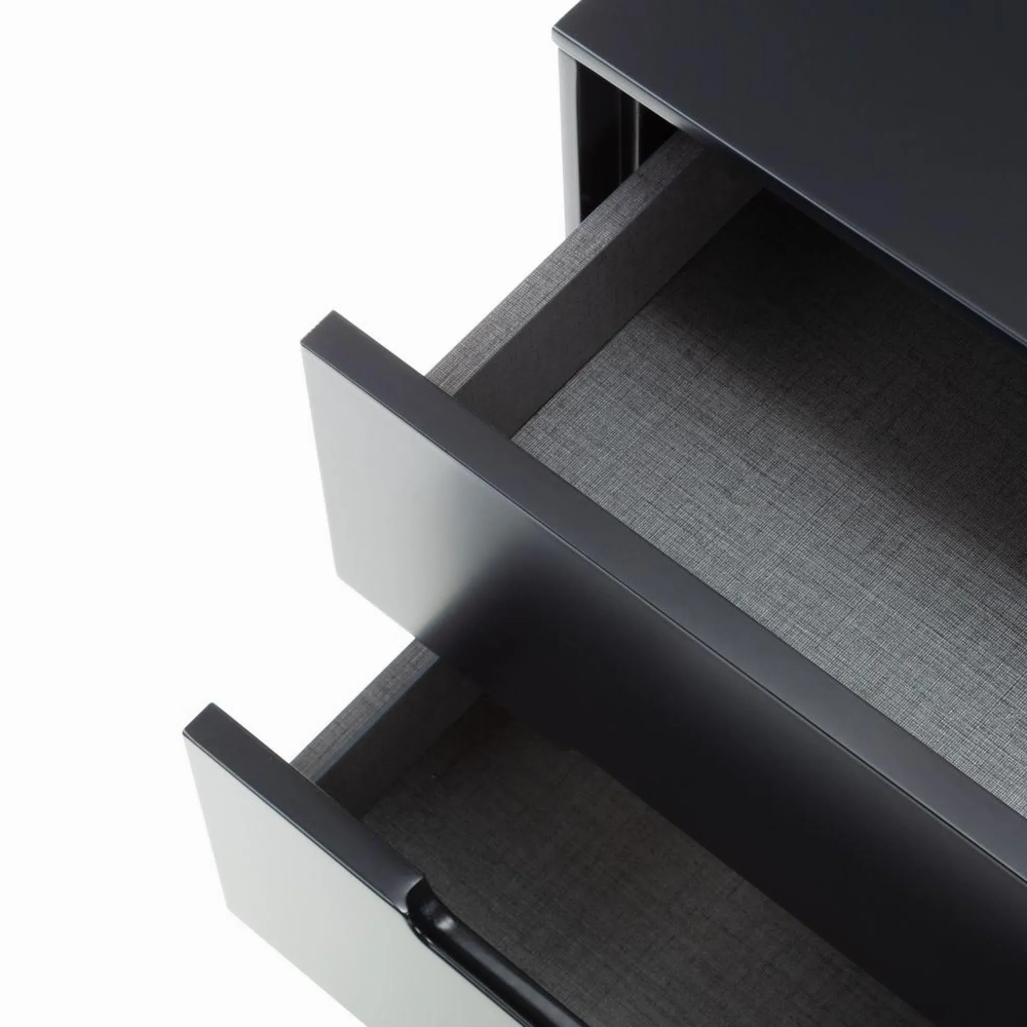 Alicia 2 Drawer Bedside Cabinet - Black