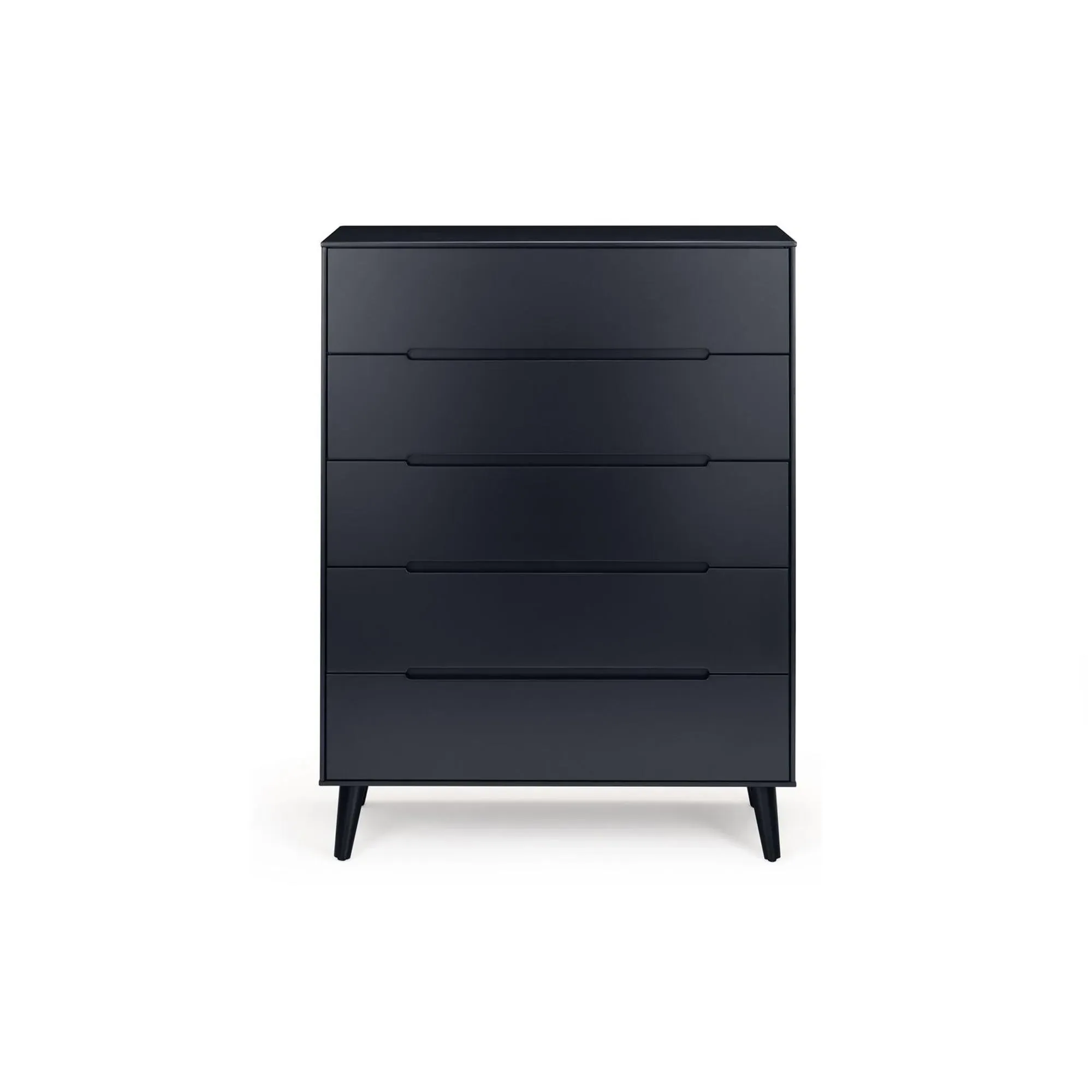 Alicia 5 Drawer Midi Chest - Black