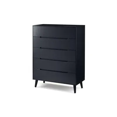 Alicia 5 Drawer Midi Chest - Black image