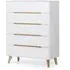 Alicia 5 Drawer Midi Chest - White