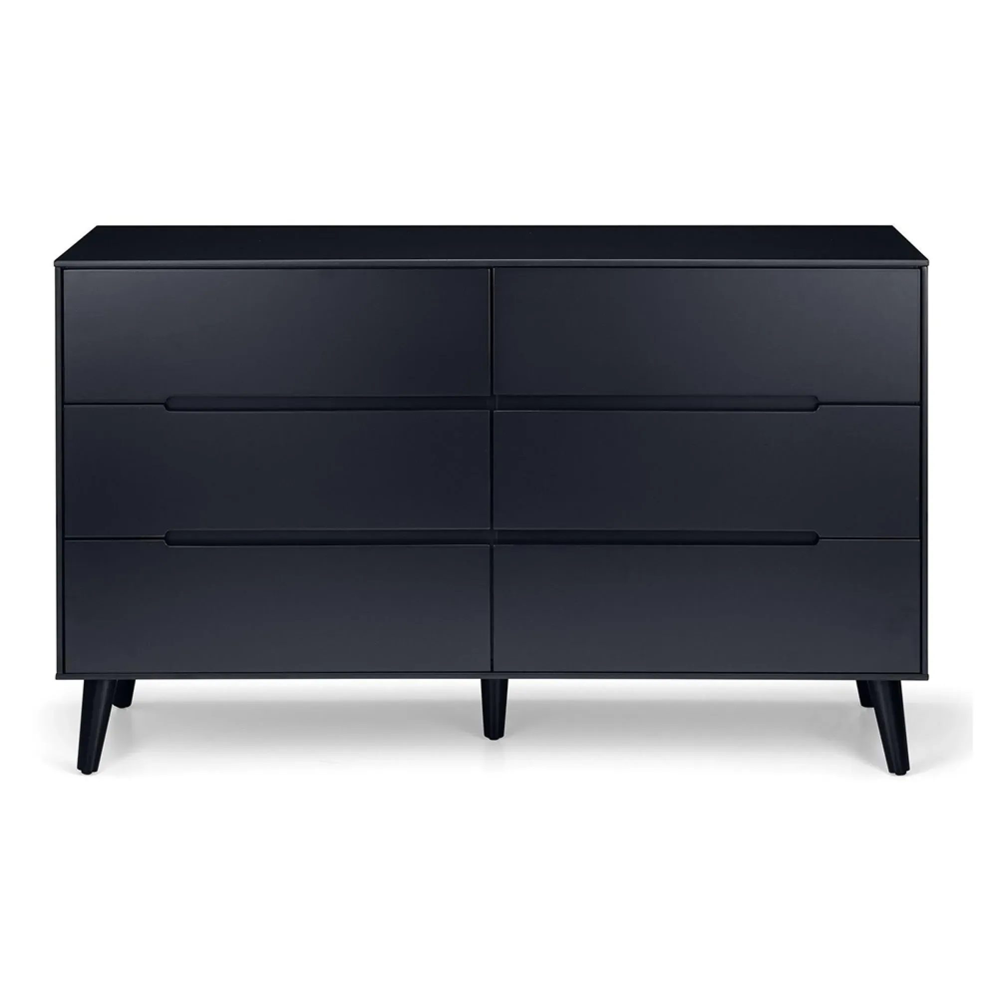 Alicia 6 Drawer Wide Chest - Black