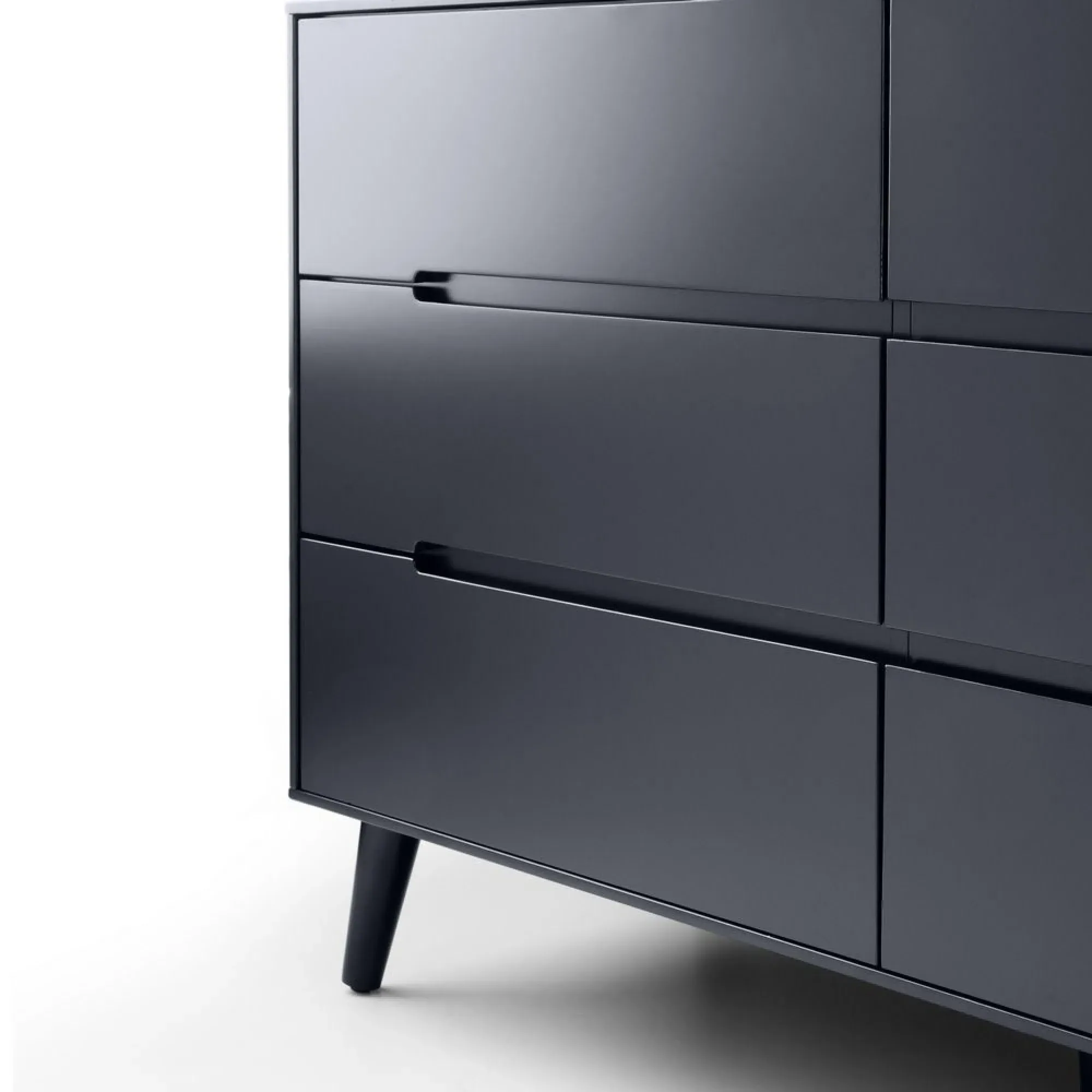 Alicia 6 Drawer Wide Chest - Black