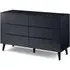 Alicia 6 Drawer Wide Chest - Black