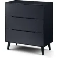 Alicia Small 3 Drawer Chest - Black