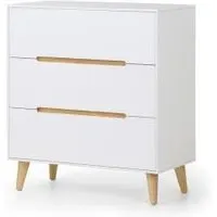 Alicia Small 3 Drawer Chest - White