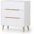 Alicia Small 3 Drawer Chest - White
