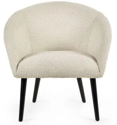 Amari Accent Chair - Ivory, Boucle Fabric image