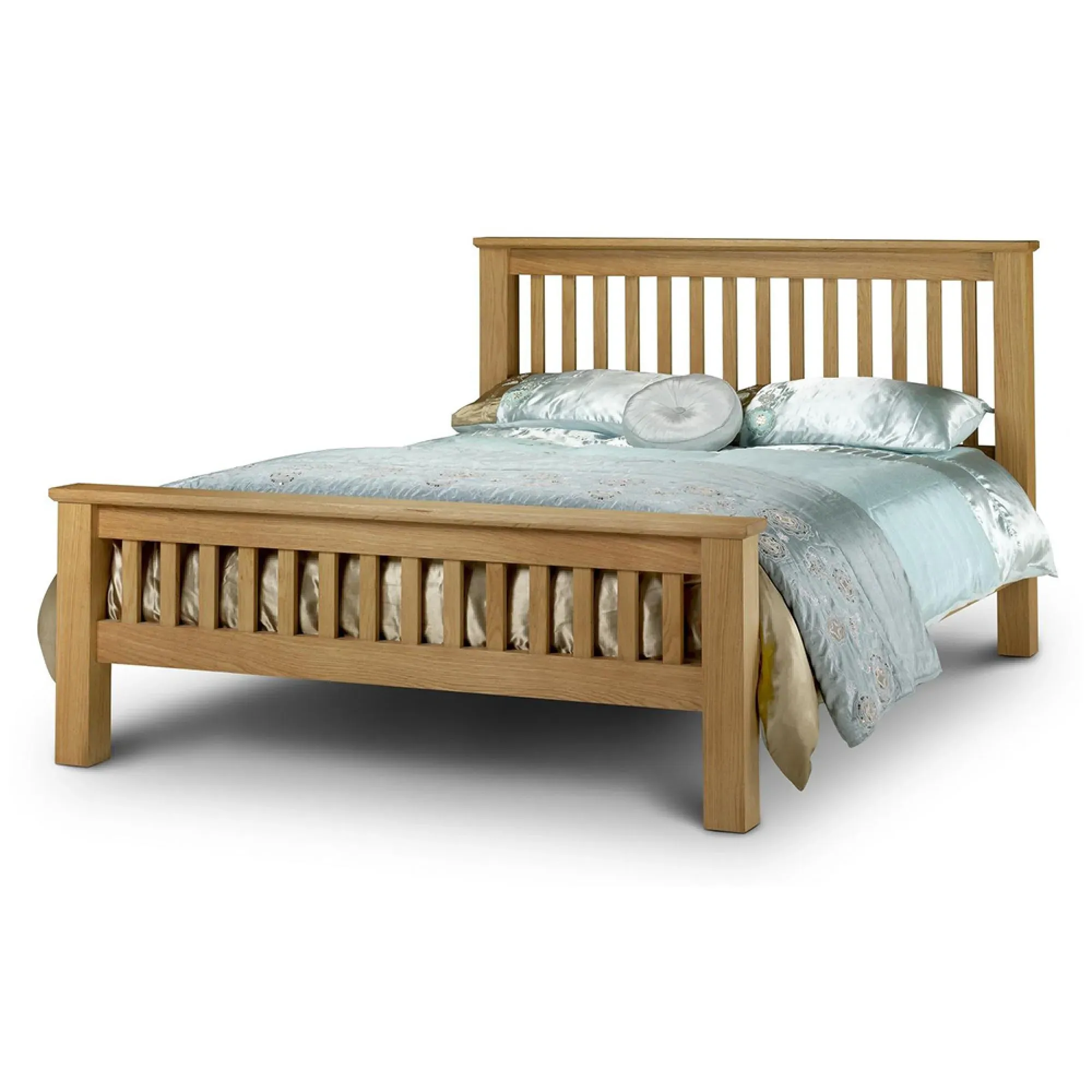 Amsterdam High Footend Bed Frame - Light Oak