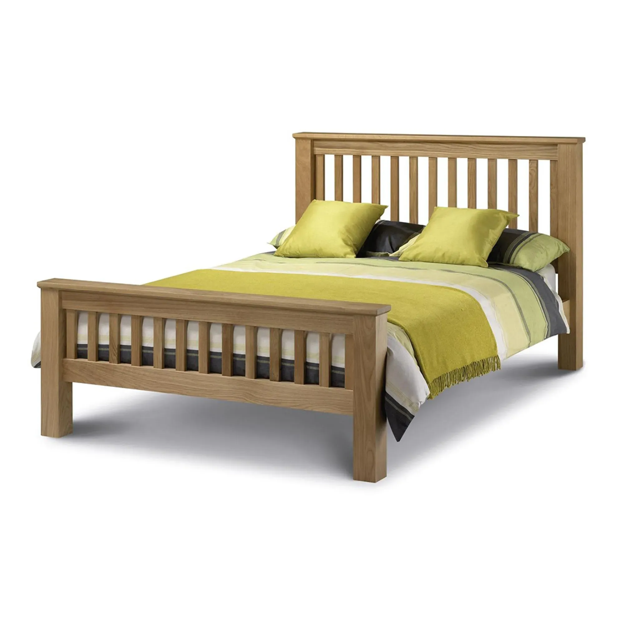 Amsterdam High Footend Bed Frame - Light Oak
