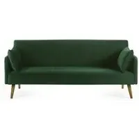 Andi 2-Seater Click Clack Sofa Bed - Green, Fabric