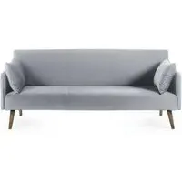 Andi 2-Seater Click Clack Sofa Bed - Grey, Fabric