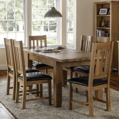 Astoria 4-6 Seater Extendable Dining Set - Oak
