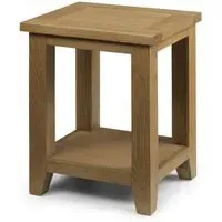 Astoria Oak Lamp Table with Shelf - Waxed Oak