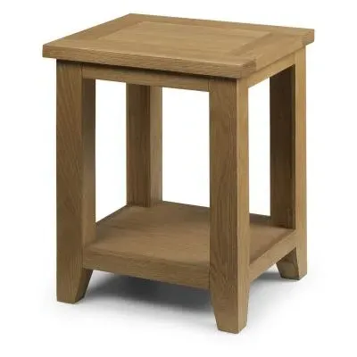 Astoria Oak Lamp Table with Shelf - Waxed Oak image