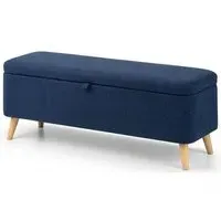 Astrid Blanket Box - Blue, Fabric