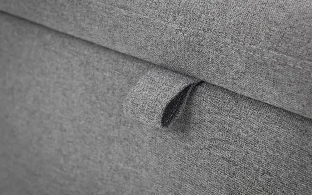 Astrid Blanket Box - Grey, Fabric