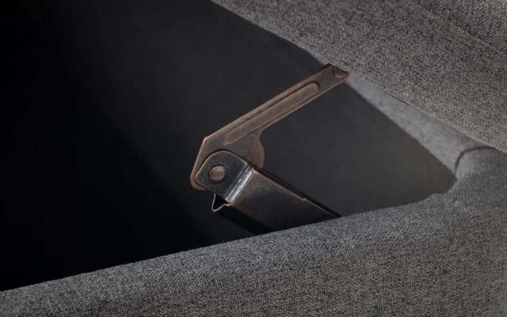 Astrid Blanket Box - Grey, Fabric