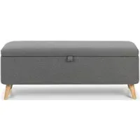 Astrid Blanket Box - Grey, Fabric