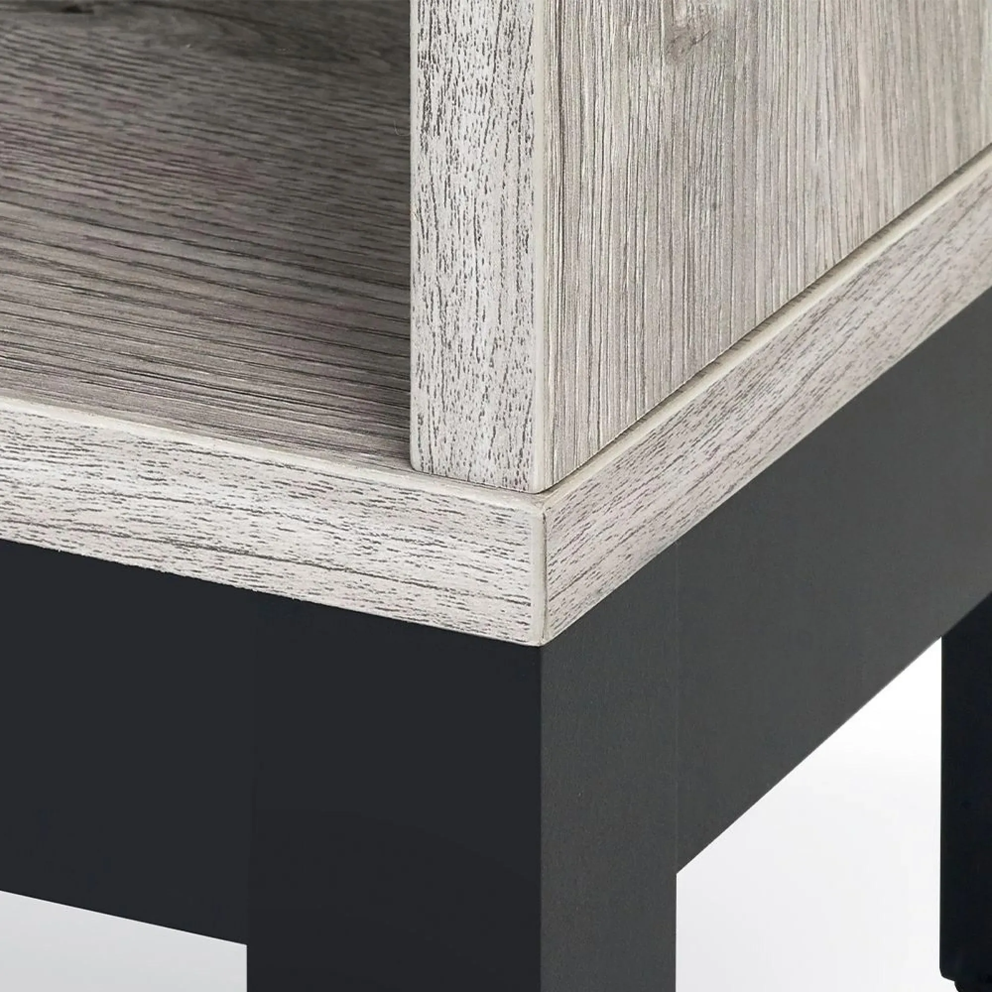 Bali 1 Drawer Bedside Cabinet - Grey, Oak