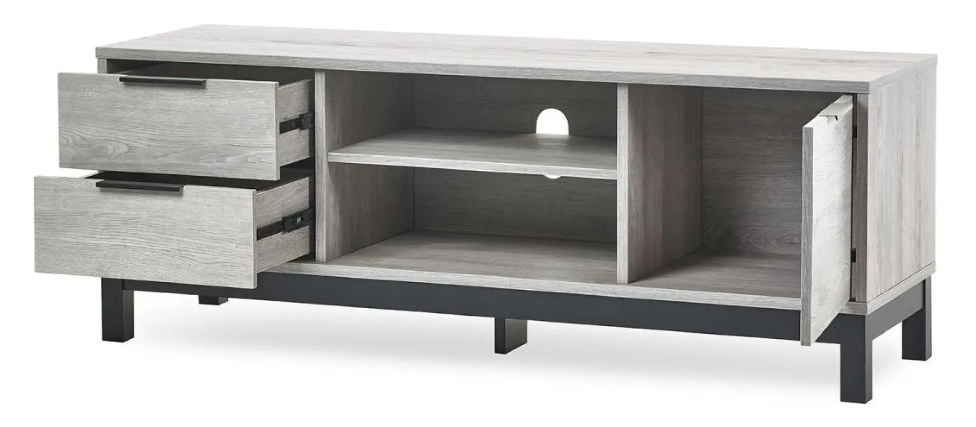Bali 135cm TV Unit - Grey Oak