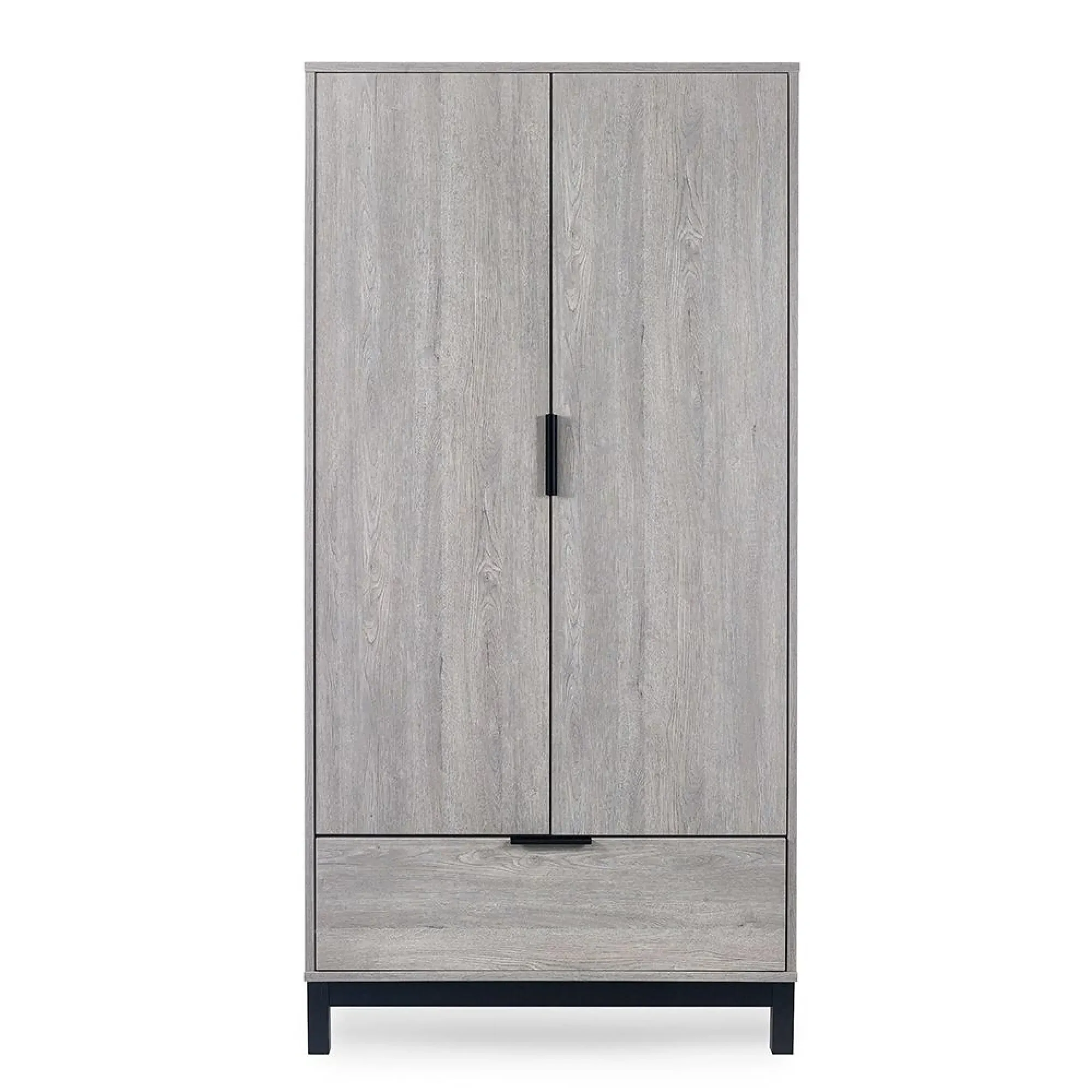 Bali 2 Door Wardrobe with Drawer - Grey, Oak