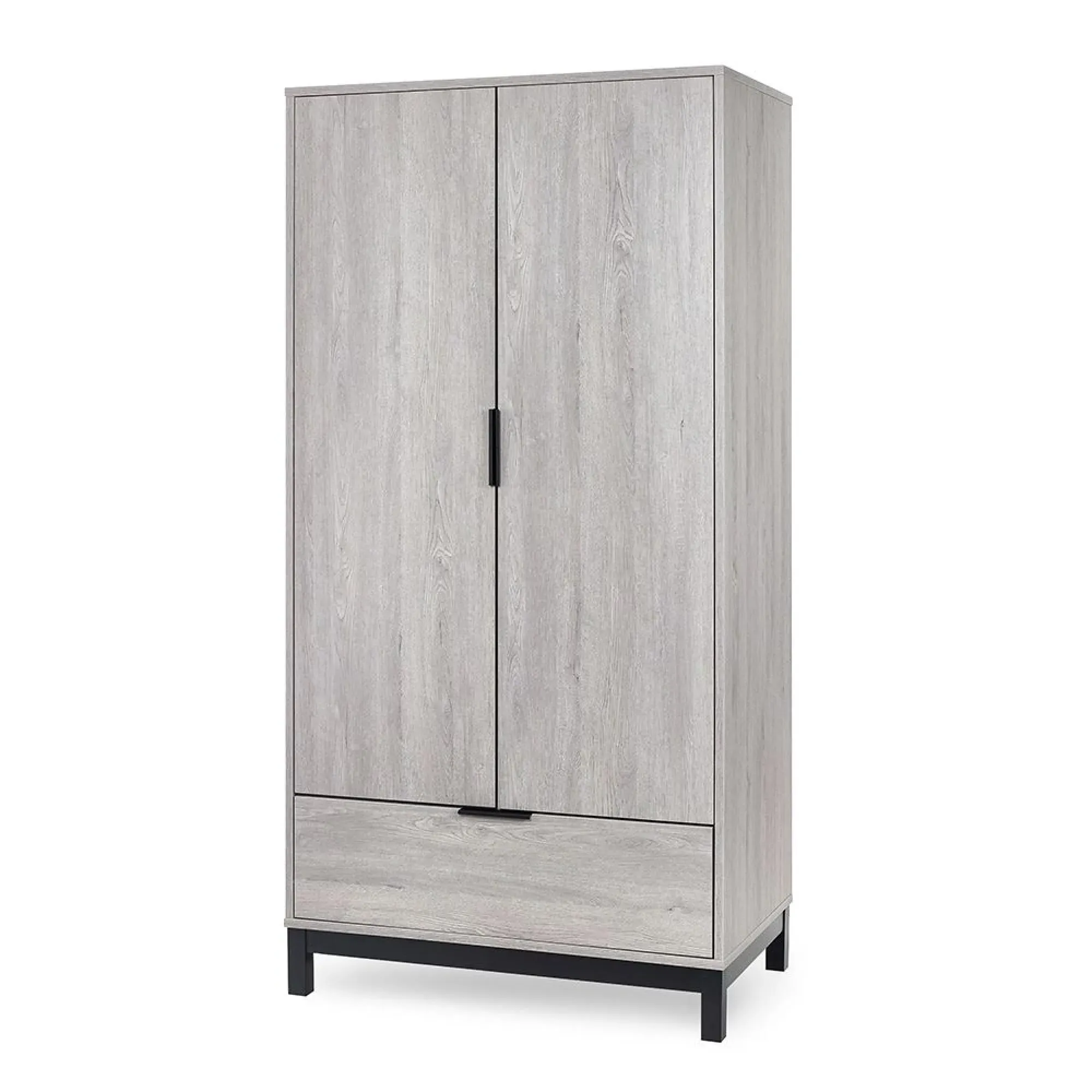 Bali 2 Door Wardrobe with Drawer - Grey, Oak