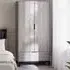Bali 2 Door Wardrobe with Drawer - Grey, Oak
