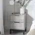 Bali 2 Drawer Bedside Cabinet - Grey, Oak
