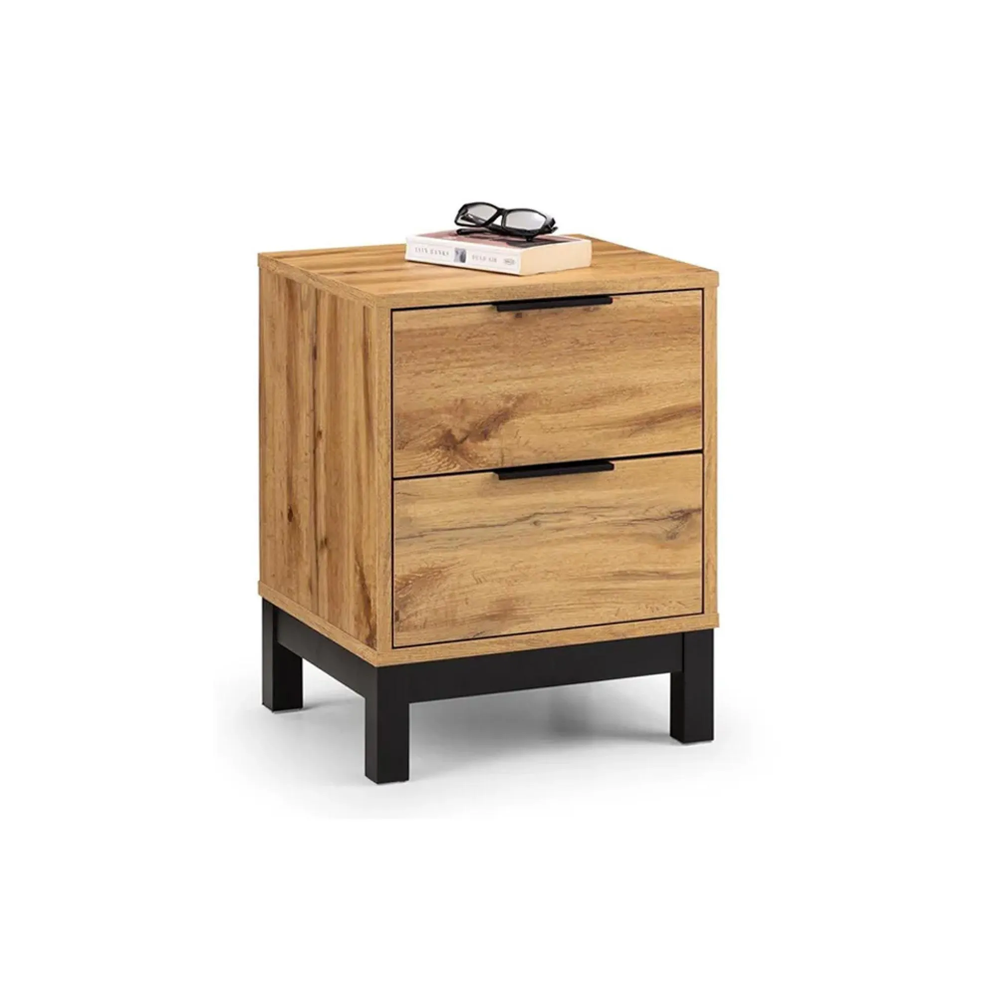 Bali 2 Drawer Bedside Cabinet - Oak