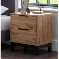 Bali 2 Drawer Bedside Cabinet - Oak