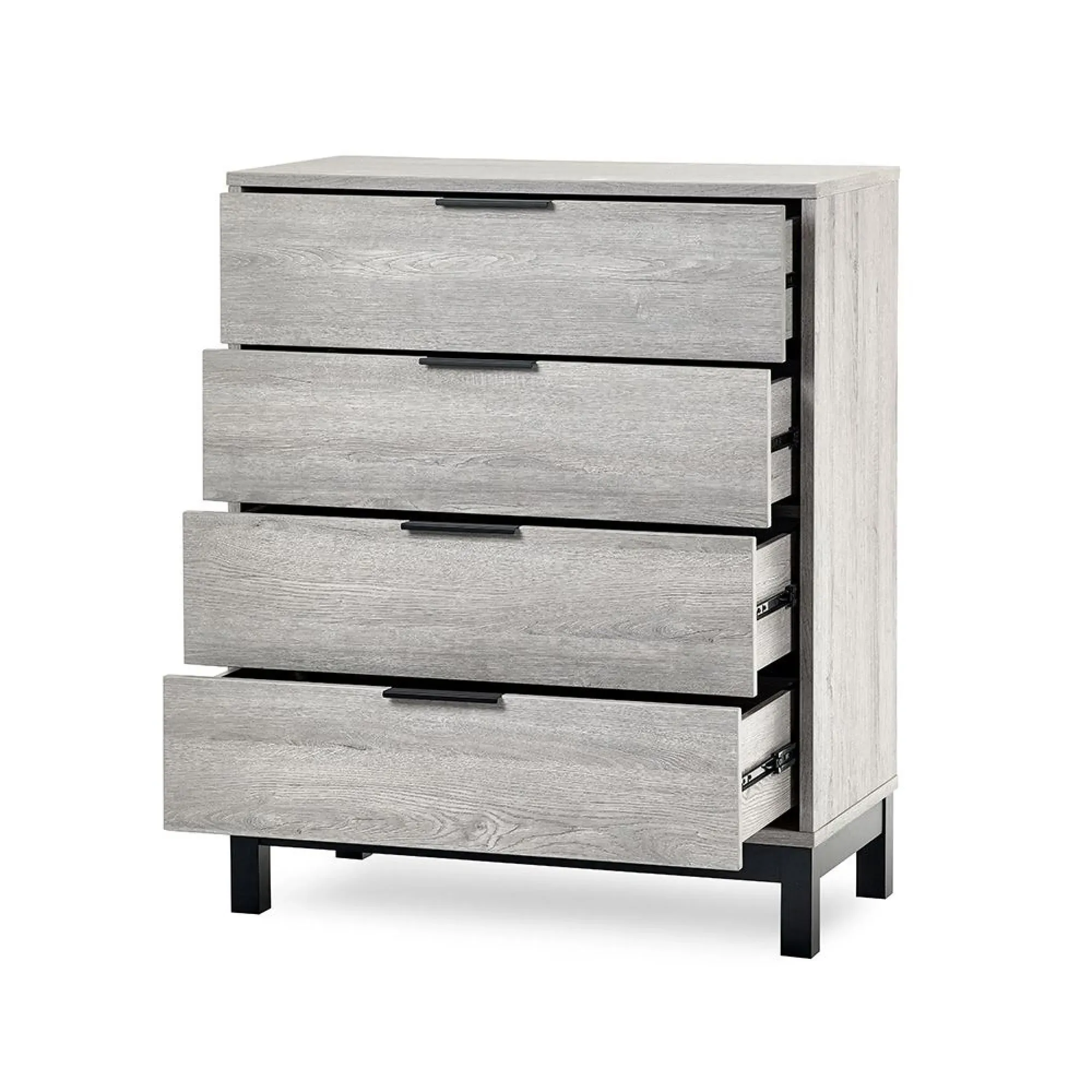 Bali 4 Drawer Chest - Grey Oak