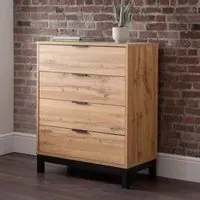 Bali 4 Drawer Chest - Oak