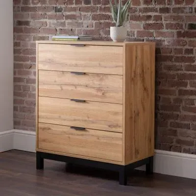 Bali 4 Drawer Chest - Oak